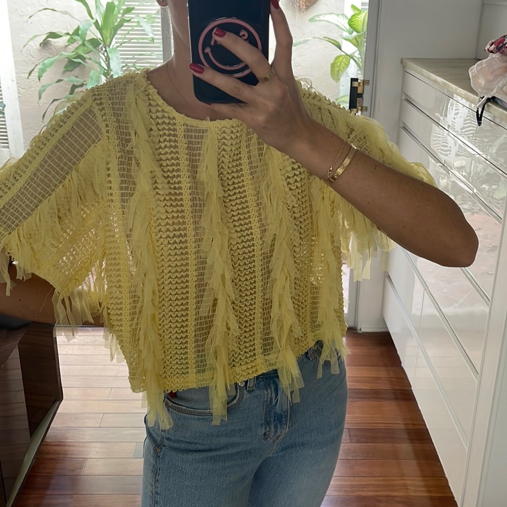 Zara fringe top